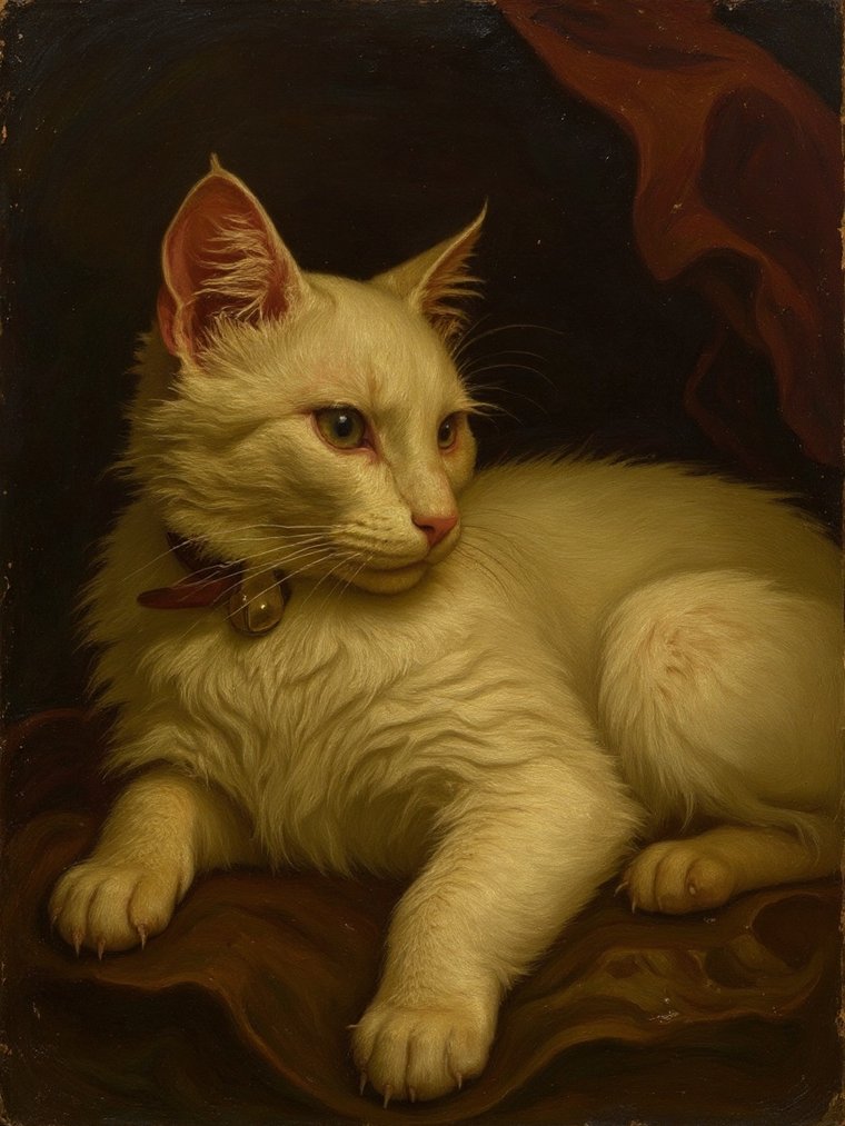 Retrato de mascota en óleo clásico