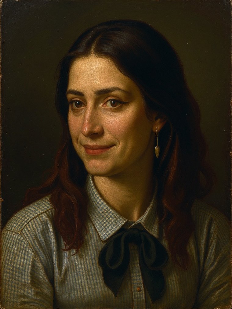 Retrato de persona en óleo clásico