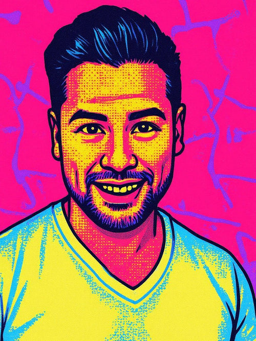 Retrato estilo pop art