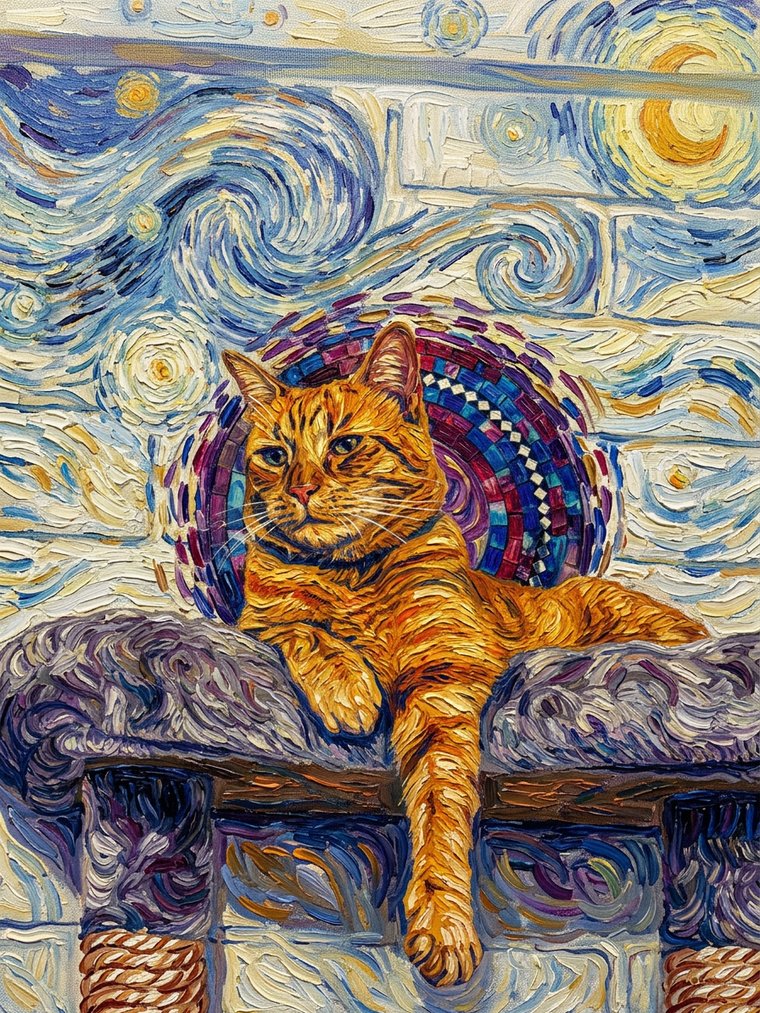 Retrato estilo Van Gogh generado con IA