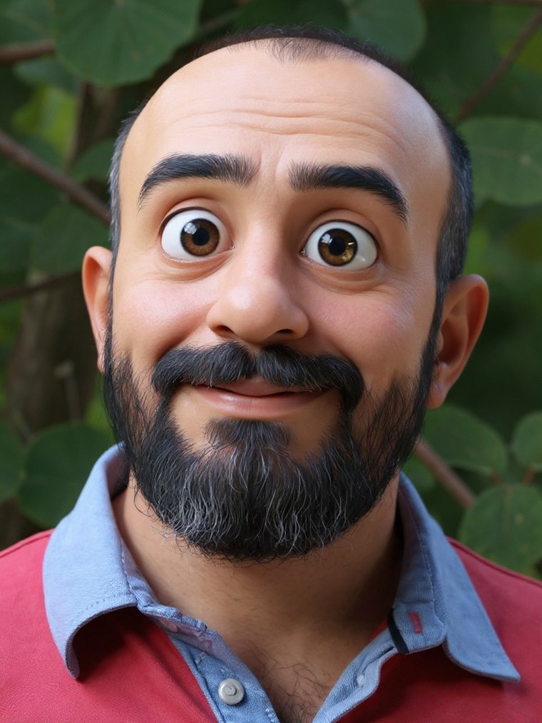 Retrato estilo Pixar 3D generado con IA